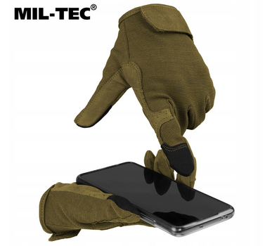 Рукавички тактичні сенсорні Mil-Tec COMBAT TOUCH Olive 12521101 XL