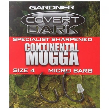 Крючок Gardner Hand Sharpened CONTINENTAL MUGGA #4 (ручная заточка)