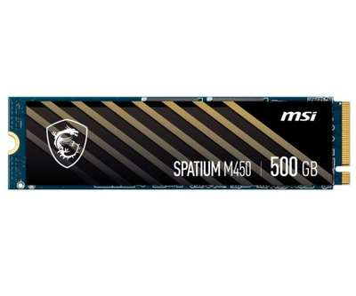 Накопичувач SSD 500GB MSI Spatium M450 M.2 2280 PCIe 4.0 x4 NVMe 3D NAND TLC (S78-440K220-P83)