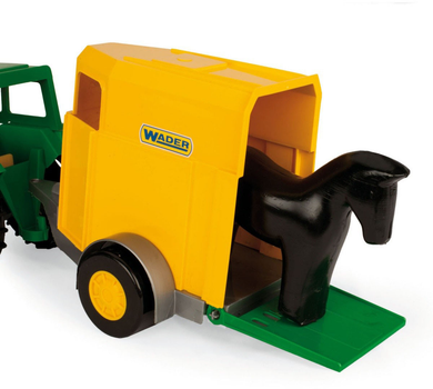 Трактор із причепом Wader Color Cars Farmer для коней (5900694350236)