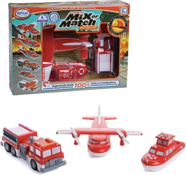 Набір транспортних засобів пожежних служб Popular Playthings Mix Or Match Magnetic (755828603178)