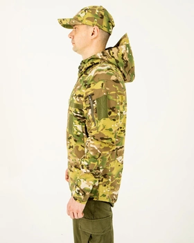 Ветровка куртка мультикам летняя мужская камуфляжная с капюшоном, с липучками под шевроны 56