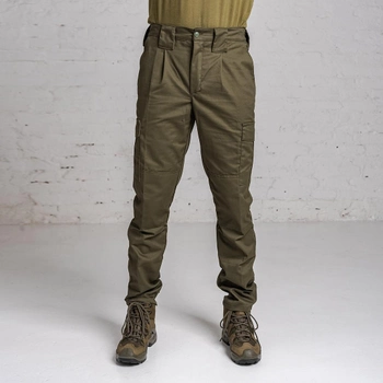 Брюки мужские Горка олива, брюки с усиленными коленями и резинкой под коленом 52