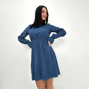 Вельветовое платье с завышенной талией Fashion 42/44 джинс