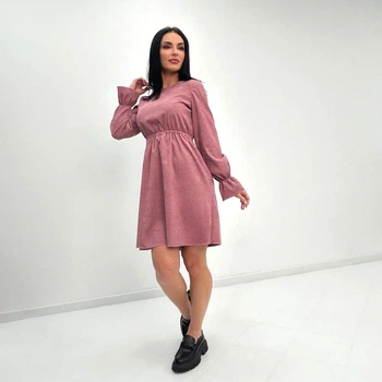 Вельветовое платье с завышенной талией Fashion 50/52 фрезовый