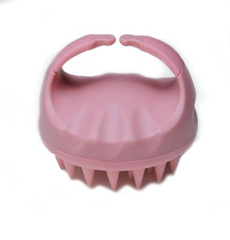 Щетка-масажер для головы, круглая, цвет розовый CS039R