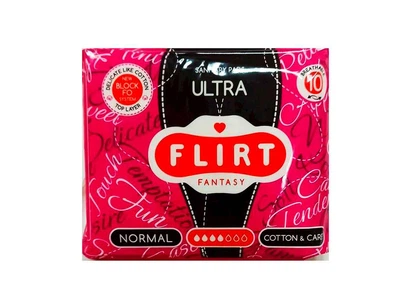 Прокладки гігієнічні FANTASY FLIRT 10шт 4 крапель Cotton&care Ultra Ligt