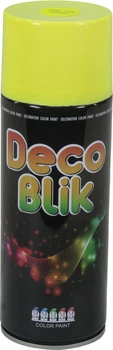 Краска аэрозольная флуоресцентная (Deco Blik) желтый 400мл. (RAL 1026)