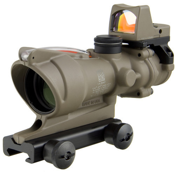 Приціл TRIJICON ACOG 4X32 FDE BAC + коліматор TRIJICON RMR 3.25 МОА FDE (TA31-D-100570)