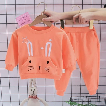 Костюм дитячий двійка Rabbit з кишенею 100см Персиковий (11379)