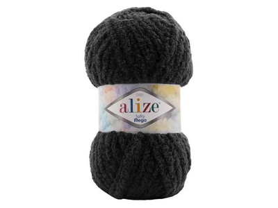Пряжа ALIZE Softy Mega чорний 100% мікрополіестер 100г 70м 60 5шт/уп