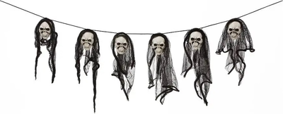Dekoracja na Halloween Joker Skull Garland 150 cm (7393616480001)
