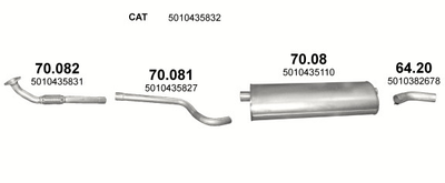 Глушитель Renault Mascot Polmostrow (70.08) - (t) (857008)