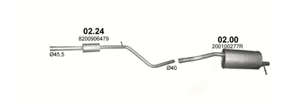 Резонатор Dacia Sandero 1.2i Polmostrow (02.24) (850237)