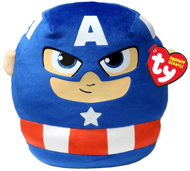 М'яка іграшка TY Squishy Beanies Капітан Америка 25 см (0008421392575)