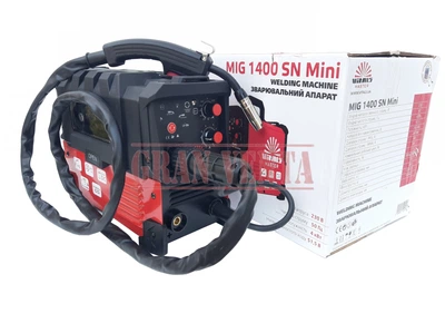 Сварочный полуавтомат инверторный Vitals MIG 1400 SN Mini | MIG-MAG/MMA | 4.0 кВт | 20-140A | Пров. 0.8-1.0 мм