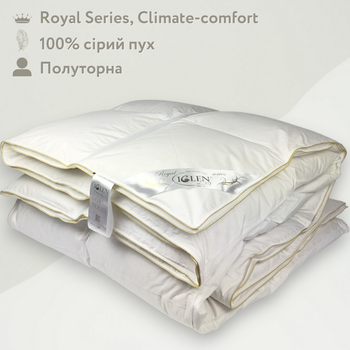 Одеяло пуховое со 100% серым пухом Royal Series Climate-comfort IGLEN 160х215 (16021510GRS)