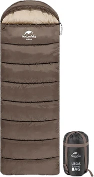 Спальник с капюшоном Naturehike U250 NH20MSD07 (6°C) левый Коричневый (6927595767207-L)