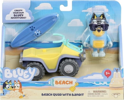 Figurka Bluey Moose Toys Beach Quad With Bandit (0630996175491)