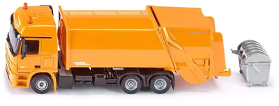 Metalowy model śmieciarki Siku Super Garbage z kontenerem na odpady 1:50 (4006874029389)