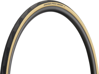 Opona rowerowa Continental Grand Prix 5000 28" 700 x 25C skóra składana czarna kremowa (CO0101947)