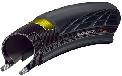 Opona rowerowa Continental Grand Prix 5000 - 28" 700 x 32C, skóra, czarna (CO0101626)