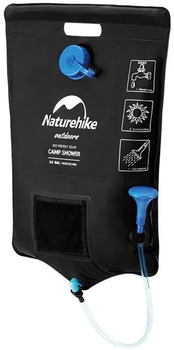 Kompaktowy prysznic kempingowy Naturehike NH21SJ032 20 litrów Czarny (6927595778654)