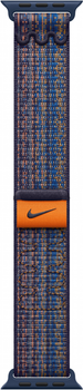 Pasek sportowy Apple Nike do Apple Watch 41 mm Game Royal/Orange (MTL23ZM/A)