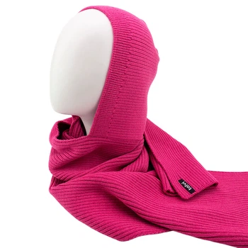 В'язаний шарф-капюшон "Оллі" one size 02485 Малиновий Talvi