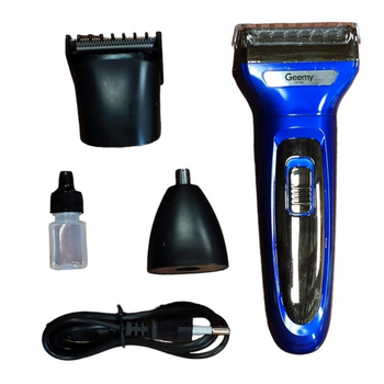 Машинка для стрижки волосся (бритва + тример) акумуляторна Geemy GM-561 3 в 1