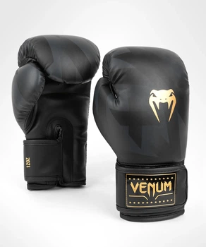 Перчатки боксерские Venum Razor 12 унций чорний/золотий