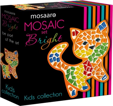 Стеклянная мозаика Mosaaro Котик 204х203 мм (MA7006)