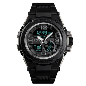 Часы наручные 1452BK SKMEI с подсветкой, BLACK-BLACK