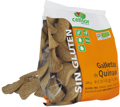 Безглютенове печиво Alecosor Galletas De Quinoa Sin Gluten 200 г (8422947400026)