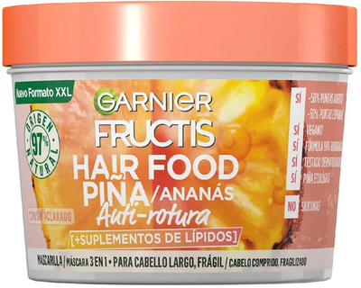 Маска для волосся Garnier Fructis Hair Food Piña Mascarilla проти ламкості волосся 350 мл (3600542500340)