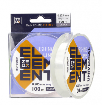 Волосінь Zeox Element Universal 100м Clear 0.405мм,4010028