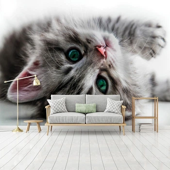Коти флізелінові фотошпалери 3D 416x254 см Солодке кошеня (1183VEXXXL)+клей