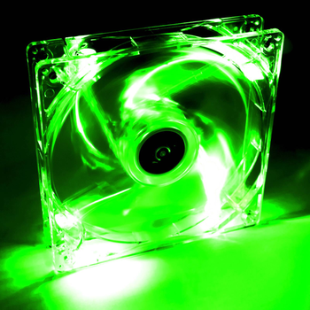 Вентилятор AKYGA 12 см LED Molex 120x120 мм Зелений (AW-12A-BG)