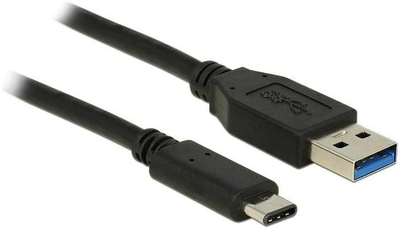Kabel Delock USB Typ-A - USB Type-C 1 m Black (4043619838707)