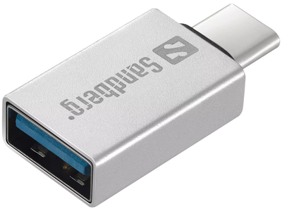 Adapter Sandberg USB Type-C - USB Type-A Silver (5705730136245)