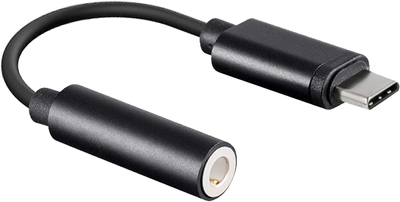 Adapter Delock USB Type-C - 3.5 mm miniJack 0.14 m Black (4043619658428)