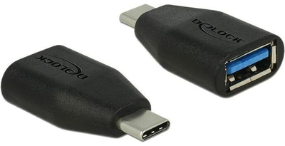 Adapter Delock USB Type-C - USB Type-A Black (4043619655199)