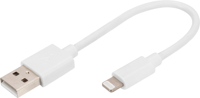 Kabel Digitus USB Type-A - Lightning 0.15 m White (DB-600106-001-W)