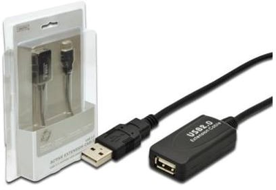 Kaбель Digitus USB Type-A 5m black (DA-70130-4)