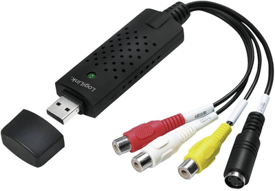 Адаптер LogiLink USB Type-A - 3 x RCA Black (4052792067989)