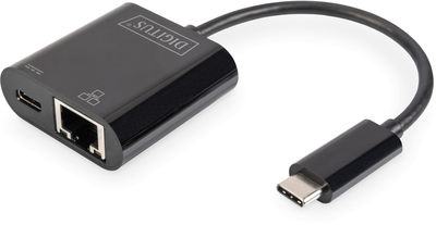 Адаптер Digitus USB Type-C - RJ-45/USB Type-C Black (DN-3027)