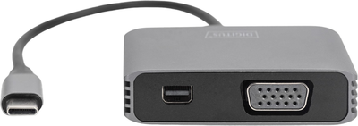 Адаптер Digitus USB Type-C - mini-DisplayPort + VGA 0.2 м Silver (DA-70825)