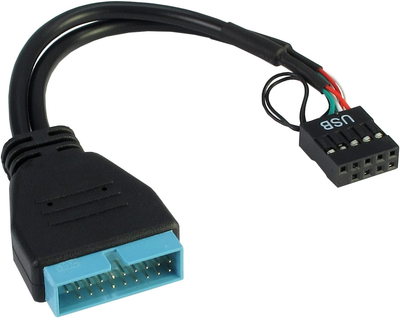 Adapter Inter-Tech USB 2.0 Header – USB 3.0 Header 0.15 m Black (88885217)