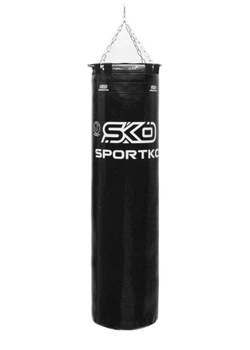 Мешок боксерский Sportko МП00 Элит ПВХ h-140см ᴓ-35см вес 50кг с кольцом и цепями black