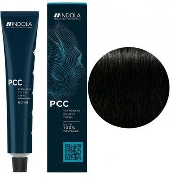 Farba do włosów Indola PCC Natural 1.0 Black 60 ml (4045787934304)